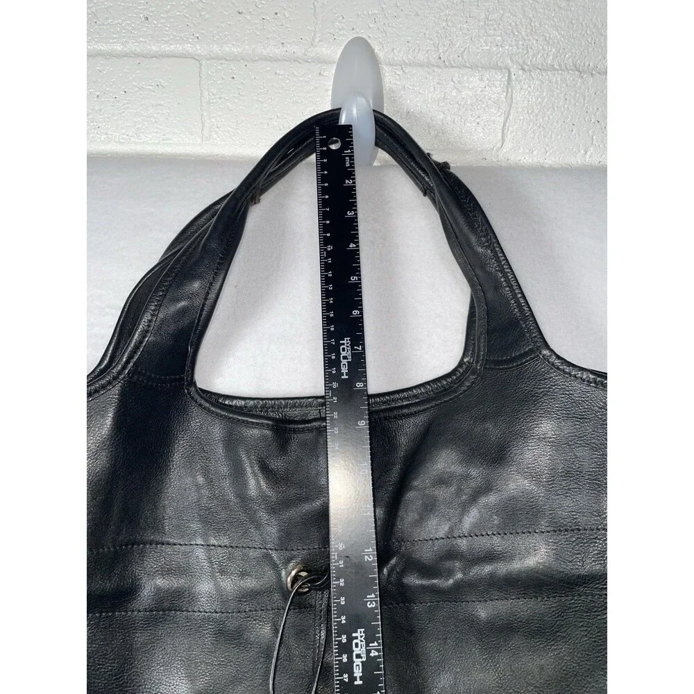 DKNY Pebbled Leather Tote Handbag Shoulder XL Black bag Purse